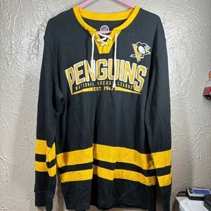 Pittsburgh Penguins GIII Sports by Carl Banks NHL Pull Over Shirt Size XL